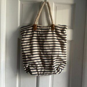 Summer and Rose Striped Tote Bag